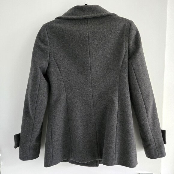 Aritzia Talula Babaton Grey Wool Cashmere Blend Pea Coat XXS - Picture 2 of 8